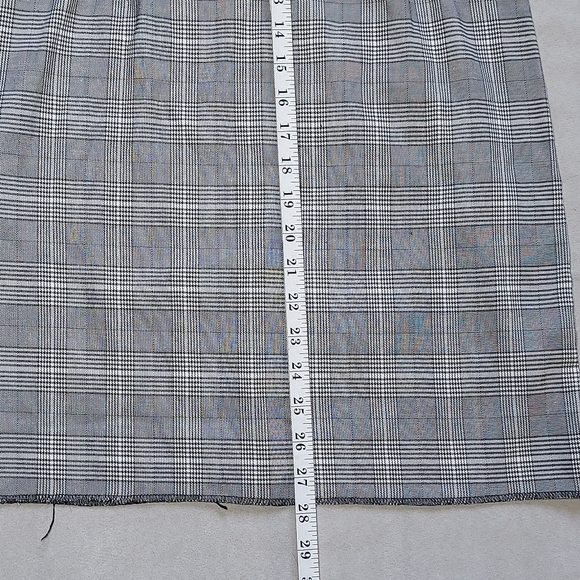 MACCS THE LABEL Black & White Plaid Sleeveless Mini Dress, Large - Picture 12 of 14